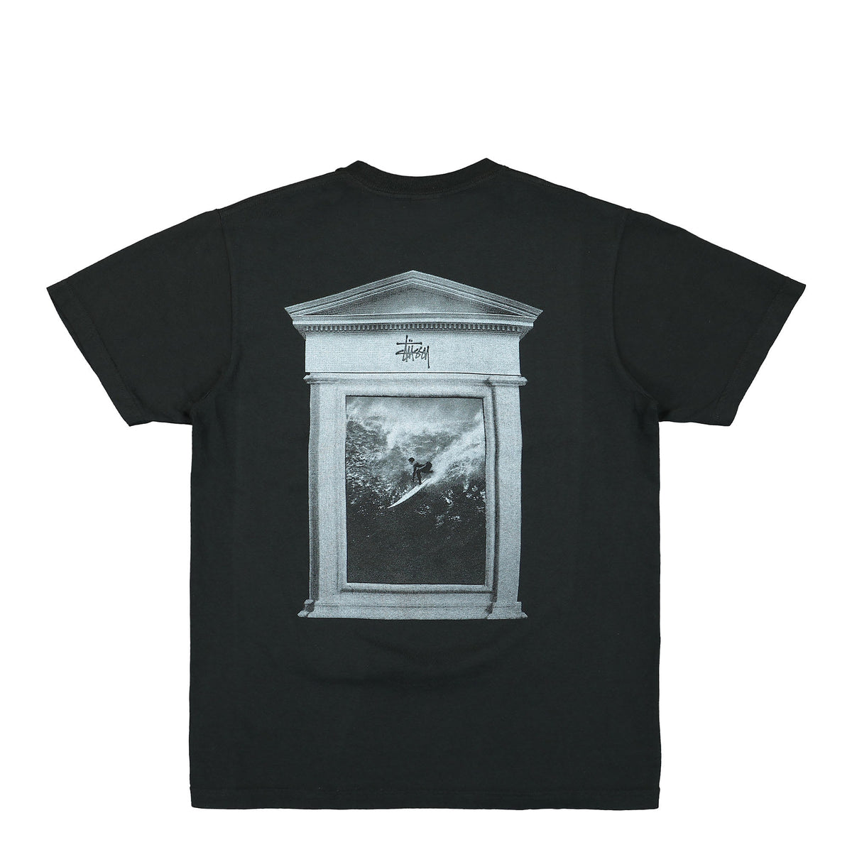 Stussy Surf Tomb Pigment Dyed Tee Black T-Shirts Material | Overkill