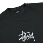 Stussy Surf Tomb Pigment Dyed Tee Black T-Shirts Close-up | Overkill