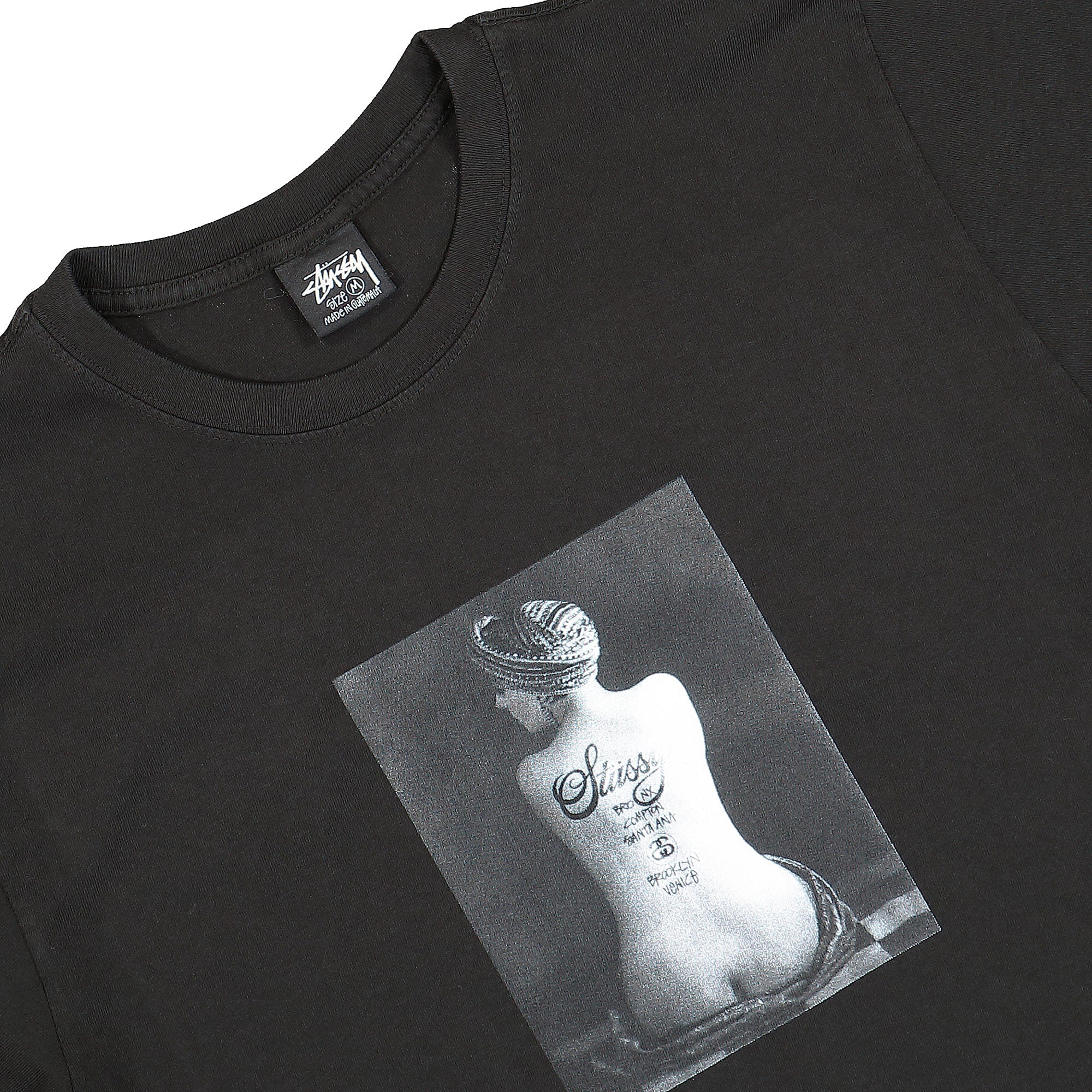 Stussy Le Violon Pigment Dyed Tee Black T-Shirts Close-up | Overkill