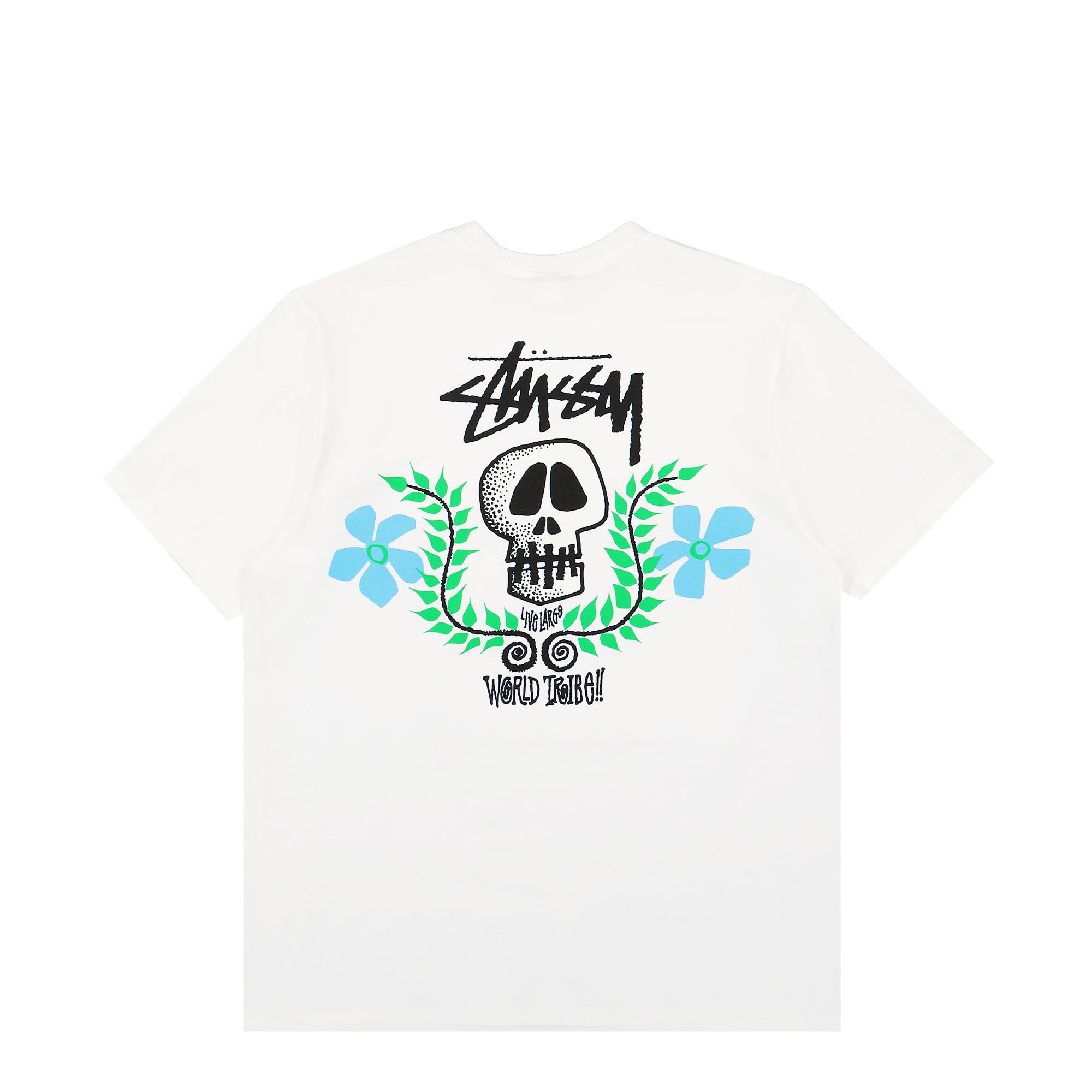Stussy Skull Crest Tee White T-Shirts Close-up | Overkill