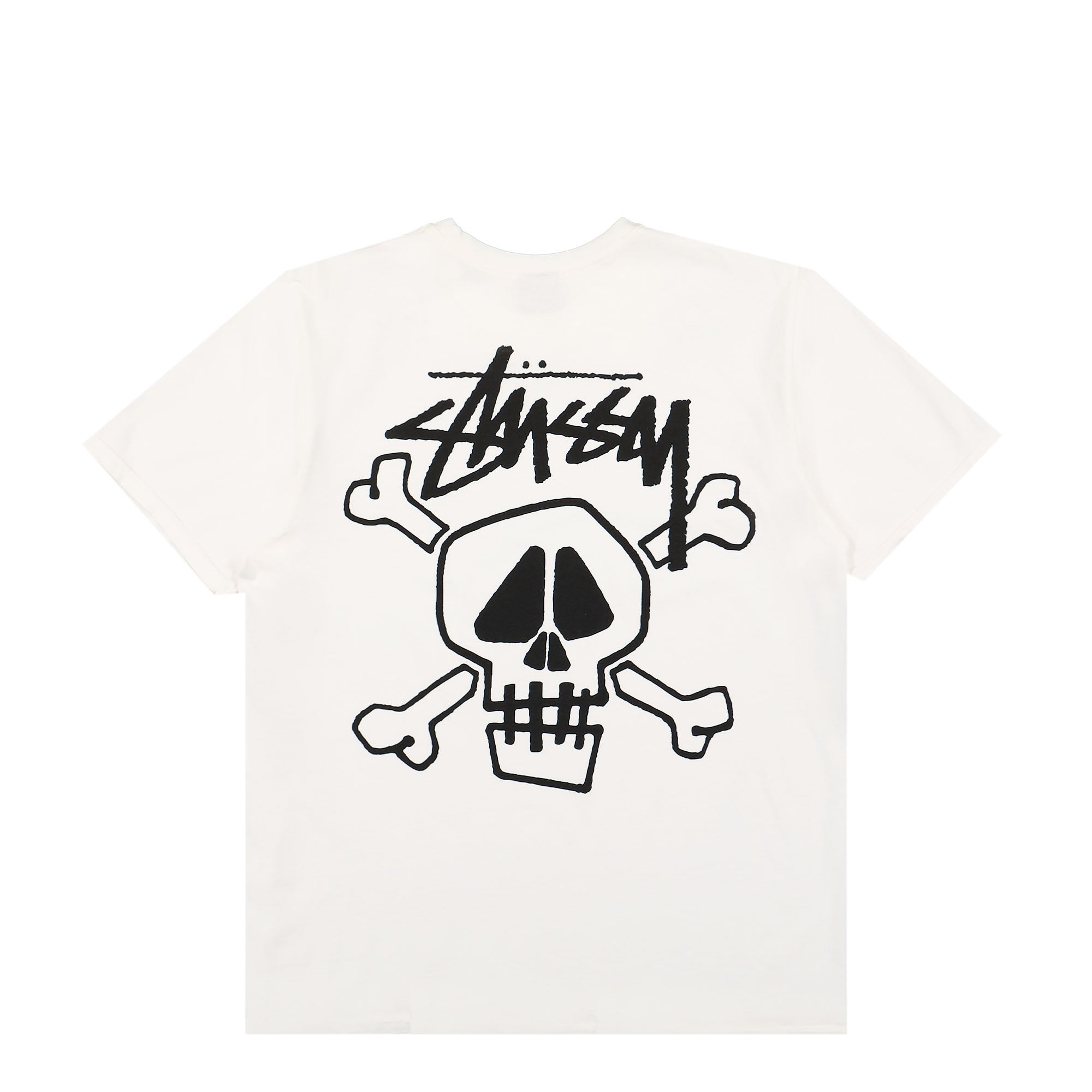 Stussy Skull & Bones Pig. Dyed Tee Natural T-Shirts Close-up | Overkill