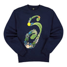 Stussy Floral S Crew Navy Sweatshirts 1914619 / 0806 | Overkill