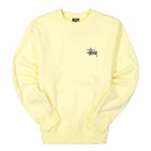 Stussy Basic Crew Pale Yellow Sweatshirts 1914649 / 1637 | Overkill