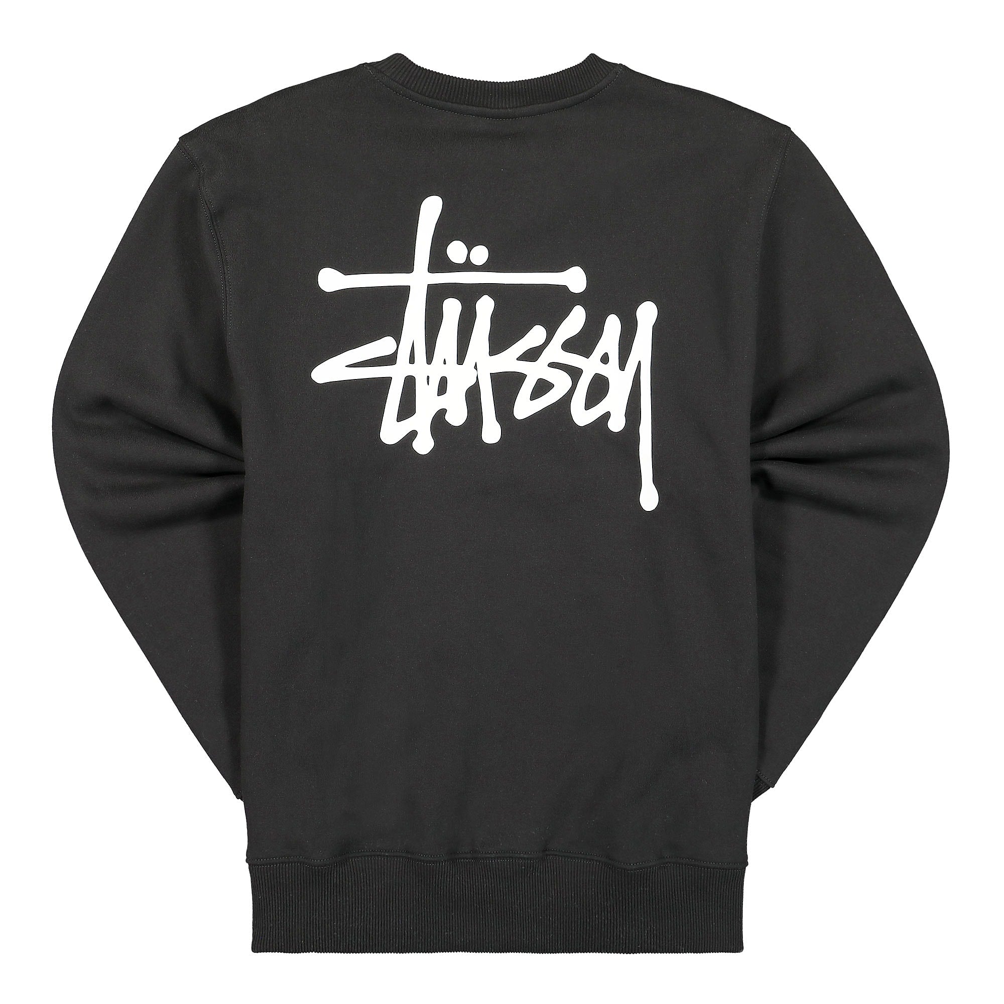 Stussy Basic Crew Black Sweatshirts Material | Overkill