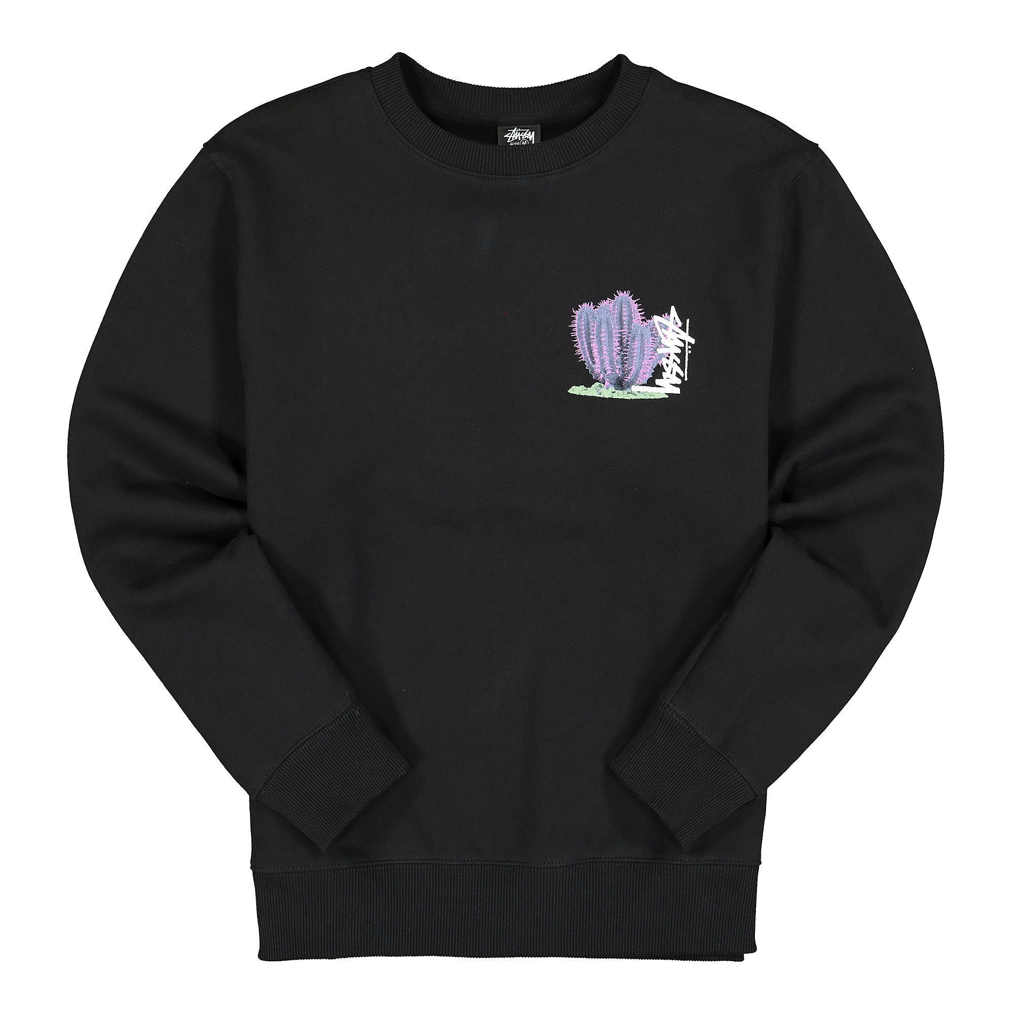 Stussy Desert Bloom Crew Black Sweatshirts 1914686 / 0001 | Overkill