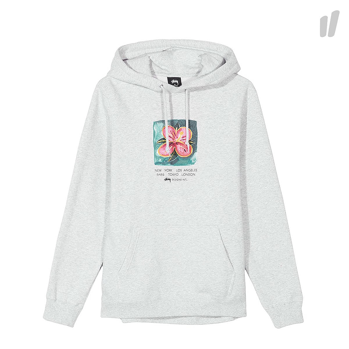 Stussy Hibiscus Hood Ash Heather Hoodies 1924301 / 0062 | Overkill