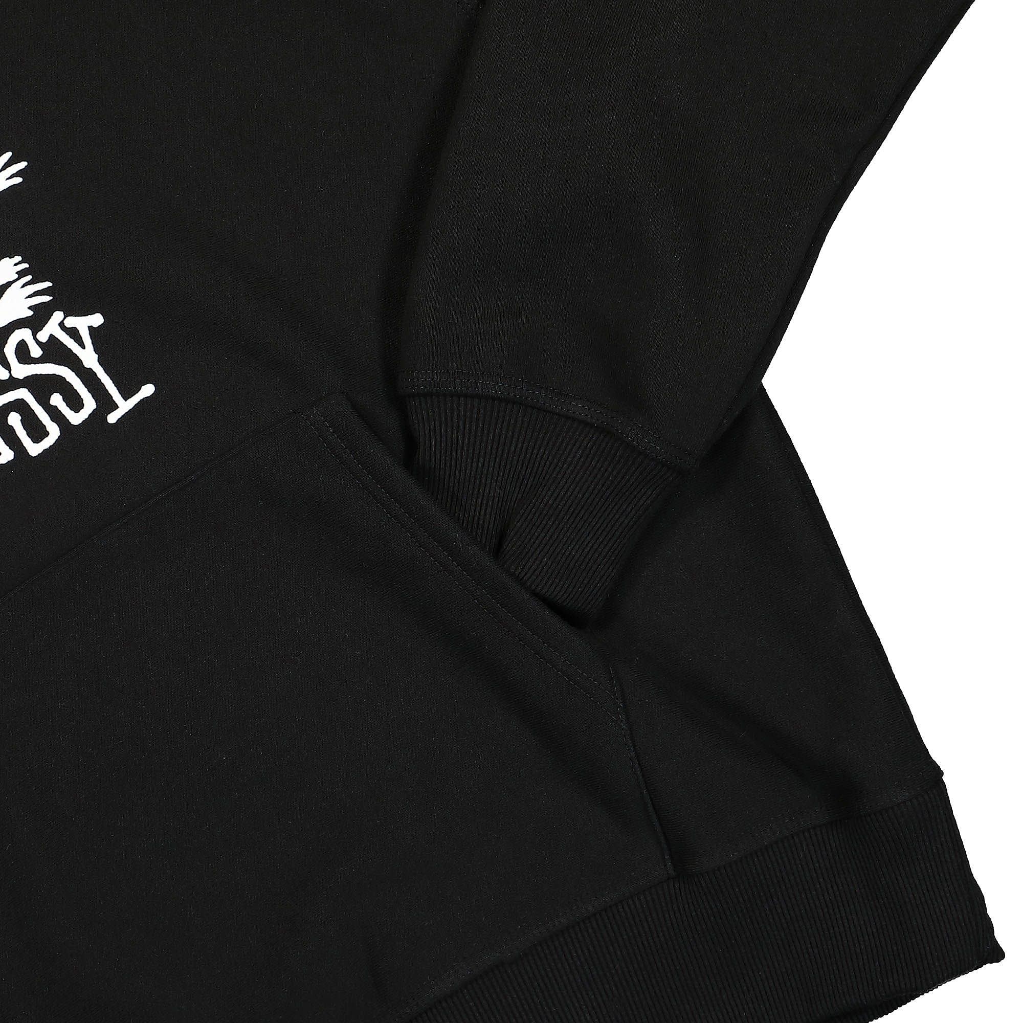 Stussy Rat Hood Black Hoodies Close-up | Overkill