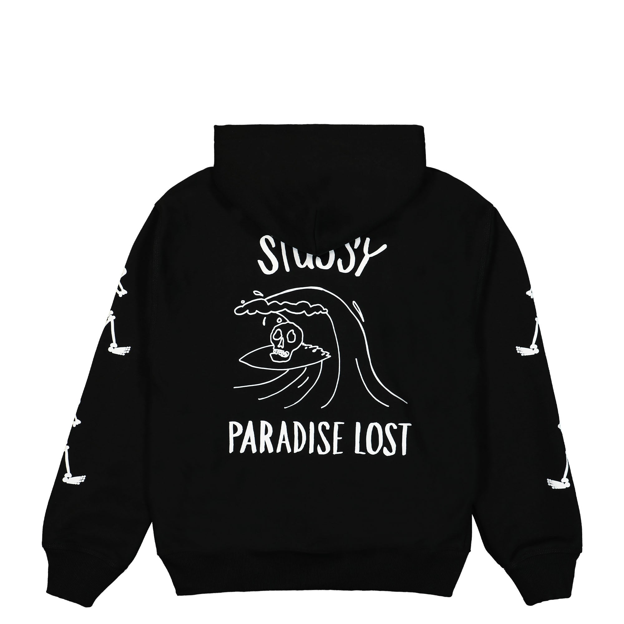 Stussy Paradise Lost Hood Black Hoodies Close-up | Overkill