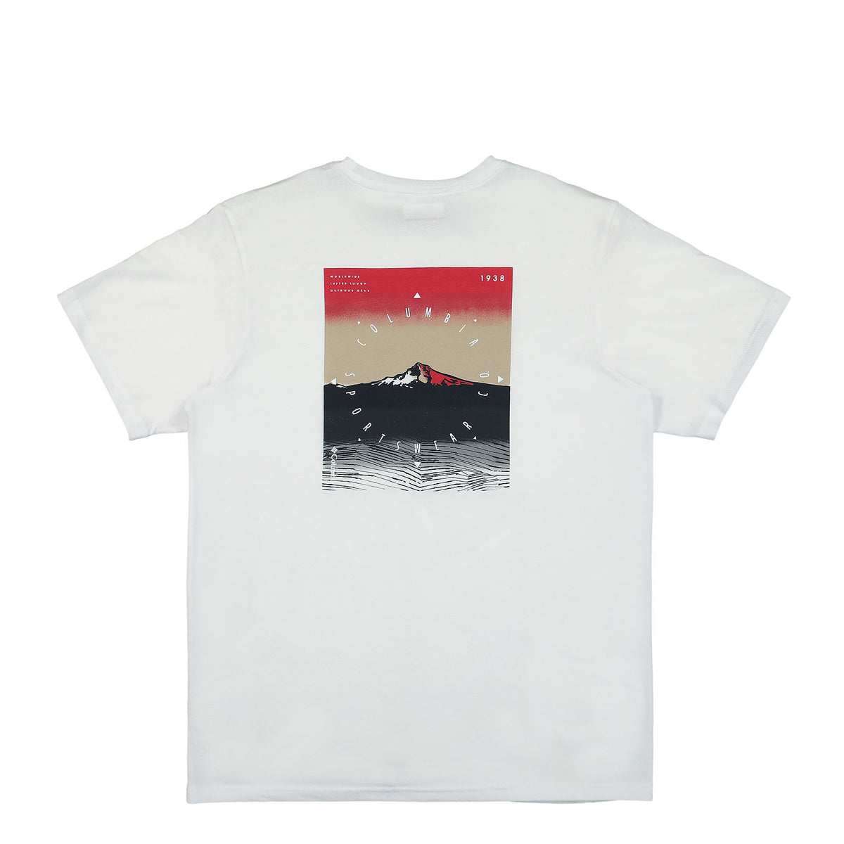 Columbia High Dune Graphic Tee White T-Shirts Close-up | Overkill