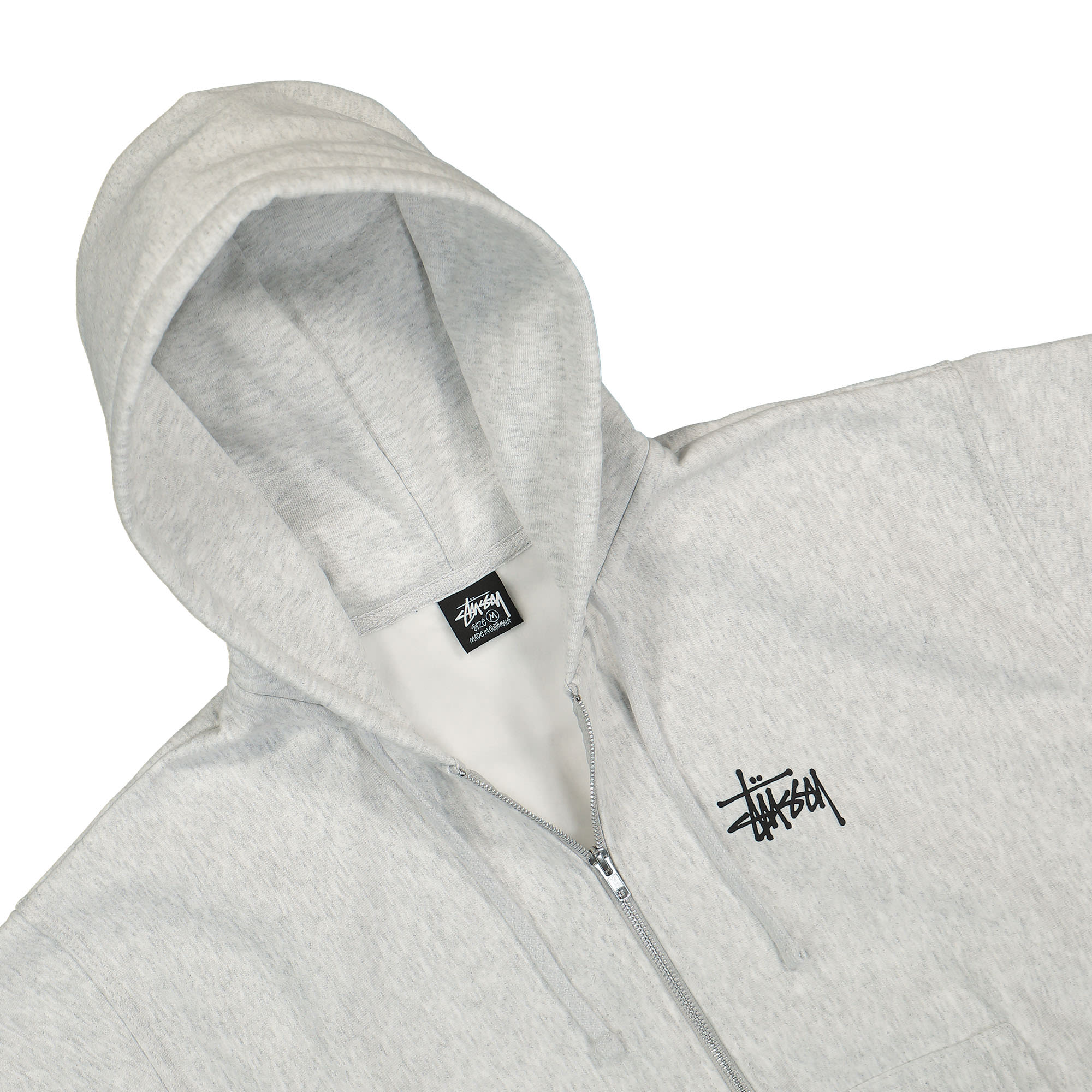 Stussy Basic Stussy Zip Hood Ash Heather Hoodies Material | Overkill