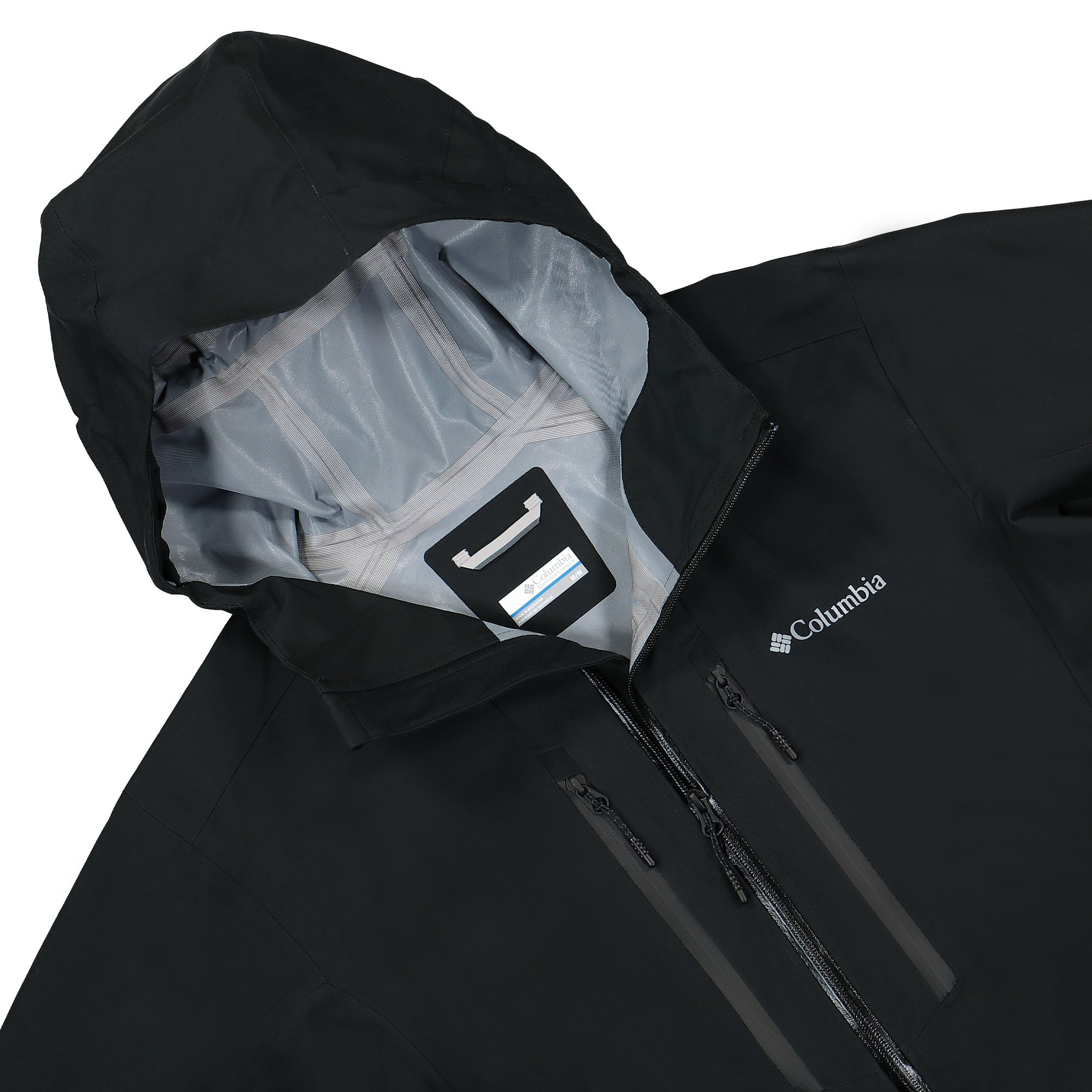 Columbia Peak Creek Shell Black Windbreaker Close-up | Overkill