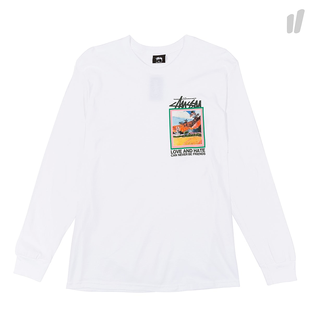 Stussy Love & Hate  Longsleeve Tee White Longsleeves 1994022 / 1201 / White | Overkill