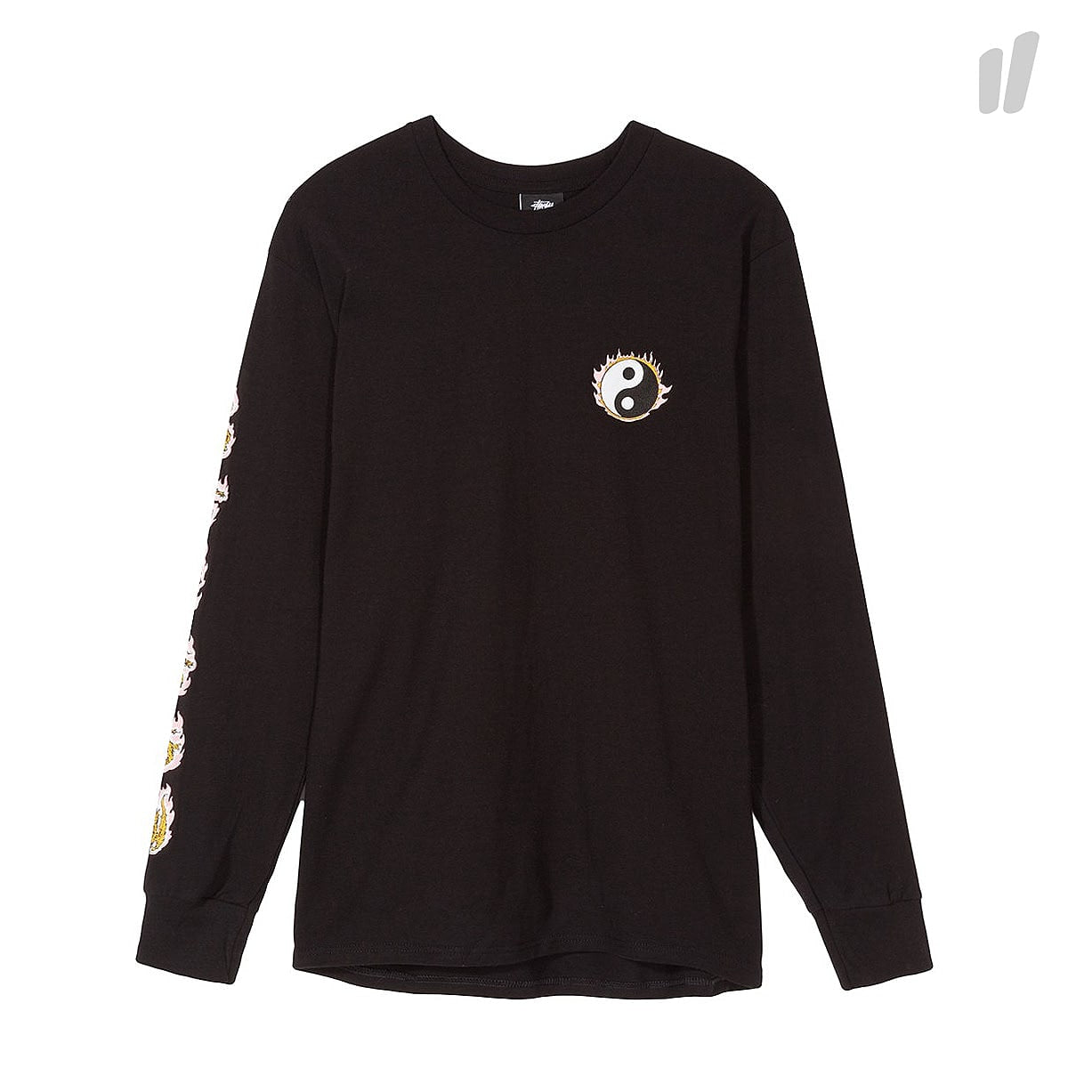Stussy Yin Yang Fire Longsleeve Tee Black Longsleeves 1994170 / 0001 | Overkill