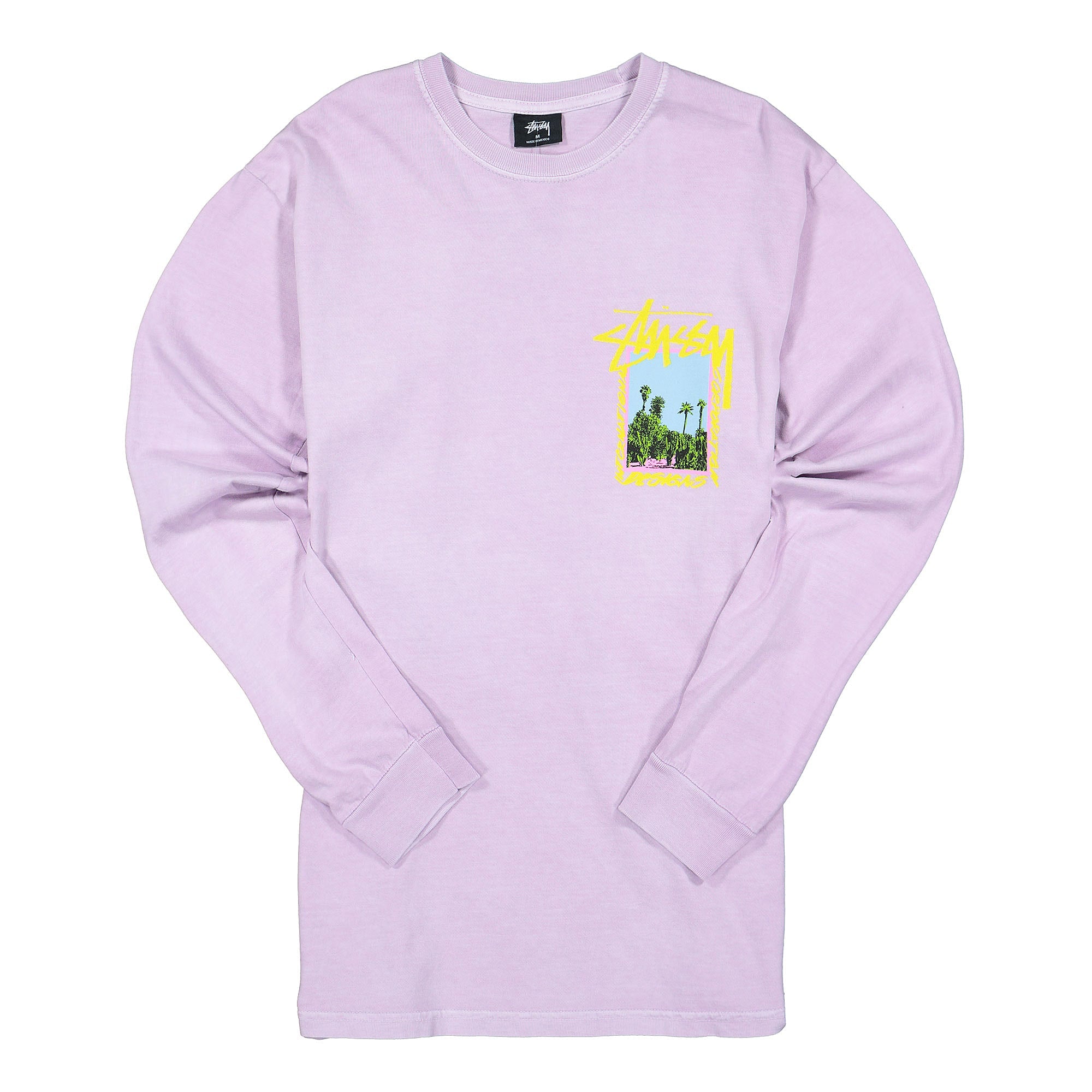 Stussy Palm Desert Pigment Dyed Longsleeve Tee Lavendar Longsleeves 1994563 / 0820 | Overkill