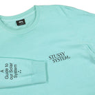 Stussy Solar System Pigment Dyed Longsleeve Tee Aqua Longsleeves Material | Overkill
