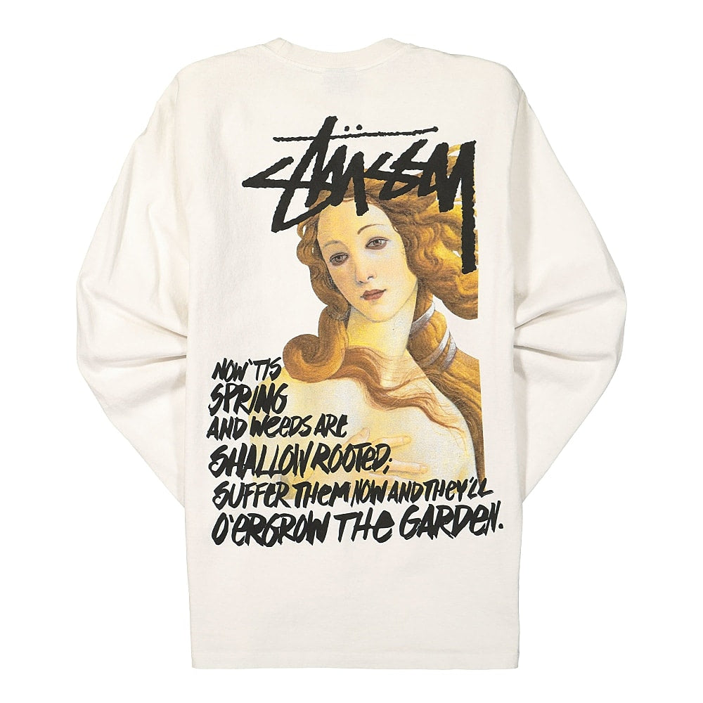 Stussy Spring Weeds Pigment Dyed Longsleeve Tee Natural Longsleeves Material | Overkill