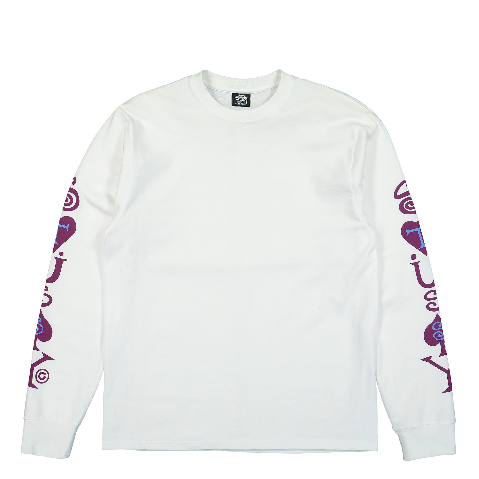 Stussy Hearts & Spades Long Sleeve Tee White T-Shirts 1994775 / 1201 | Overkill