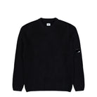 C.P. Company Full Rib Crewneck Lens Sweater Black Sweatshirts 19CMKN015A-006608A 999 | Overkill
