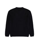 C.P. Company Full Rib Crewneck Lens Sweater Black Sweatshirts 19CMKN015A-006608A 999 Close-up | Overkill
