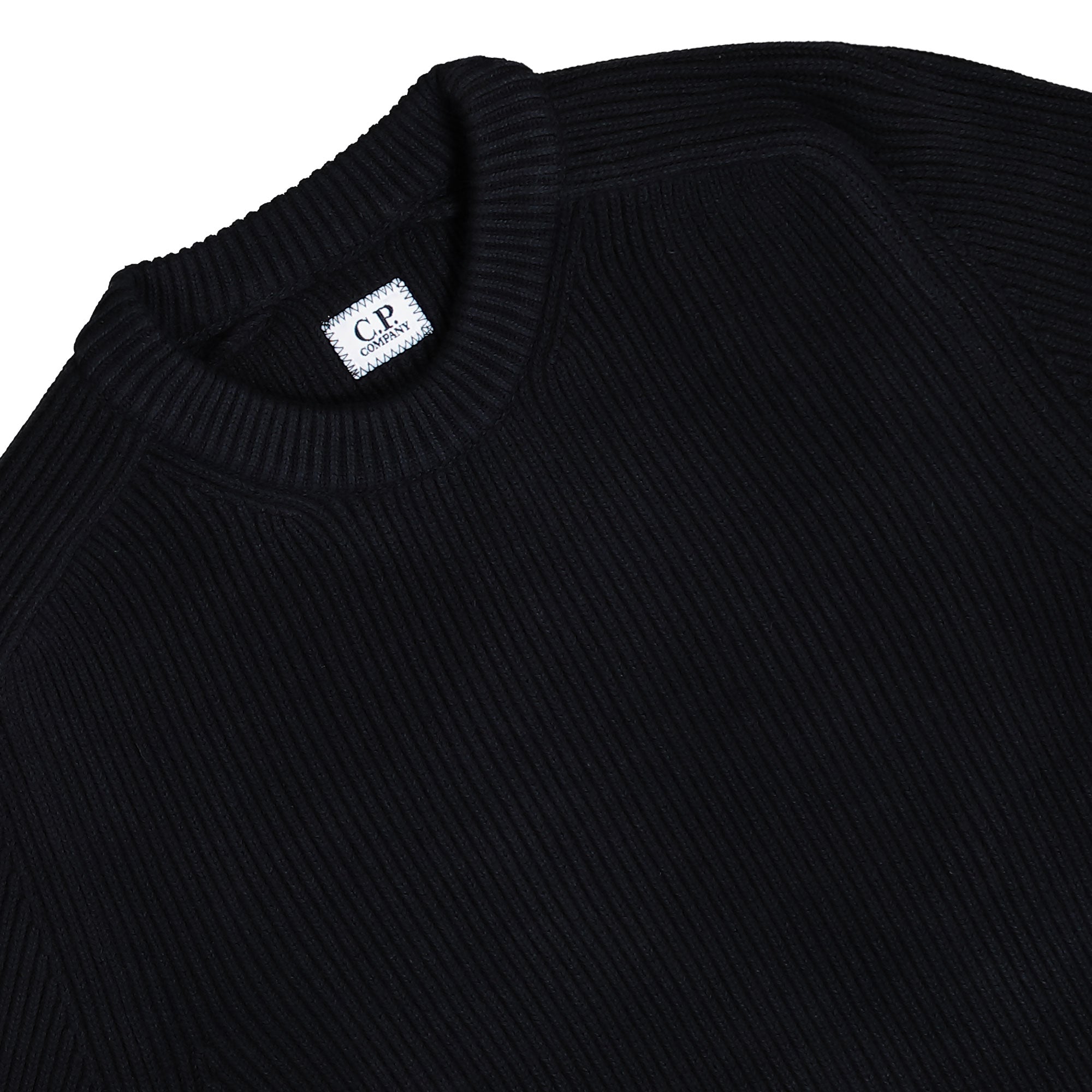 C.P. Company Full Rib Crewneck Lens Sweater 19CMKN015A-006608A 999