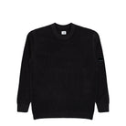 C.P. Company Chenille Cotton Lens Crewneck Black Sweatshirt 19CMKN017A-005558G 999 | Overkill
