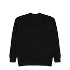 C.P. Company Chenille Cotton Lens Crewneck Black Sweatshirt 19CMKN017A-005558G 999 Close-up | Overkill
