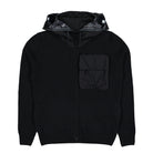 C.P. Company Lambswool Mixed Goggle Hood Cardigan Black Cardigan 19CMKN245A-110149M 999 | Overkill
