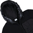 C.P. Company Lambswool Mixed Goggle Hood Cardigan Black Cardigan 19CMKN245A-110149M 999 Detailfoto | Overkill
