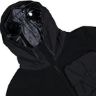 C.P. Company Lambswool Mixed Goggle Hood Cardigan Black Cardigan 19CMKN245A-110149M 999 Detail View 1 | Overkill
