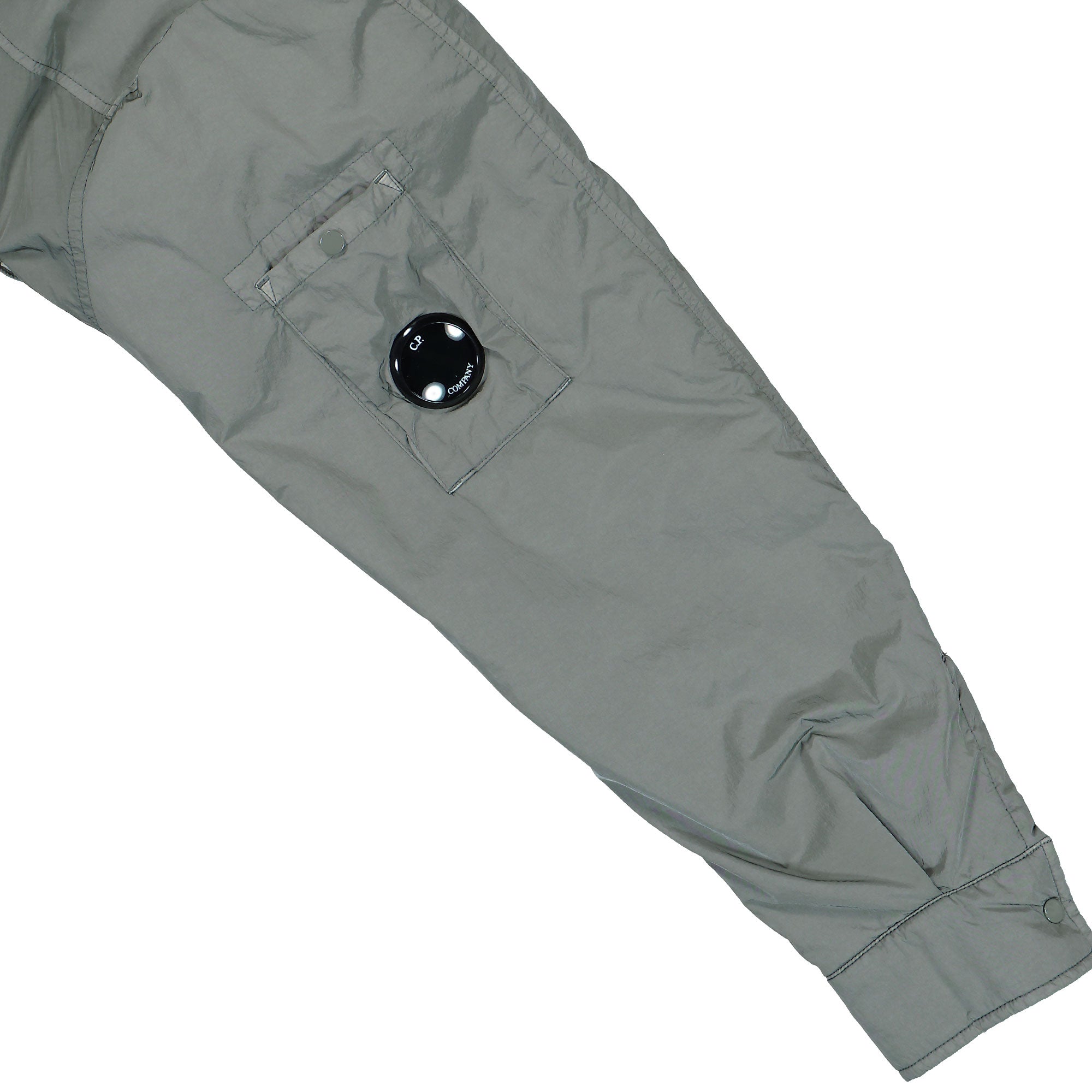 C.P. Company Chrome-R Padded Lens Overshirt Gunmetal Jacket 19CMOS084A-005904G 921 Detail View 2 | Overkill
