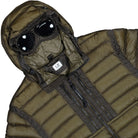 C.P. Company D.D. Shell Goggle Down Jacket Ivy Green Jackets 19CMOW031A-110416A 683 Detail View 1 | Overkill