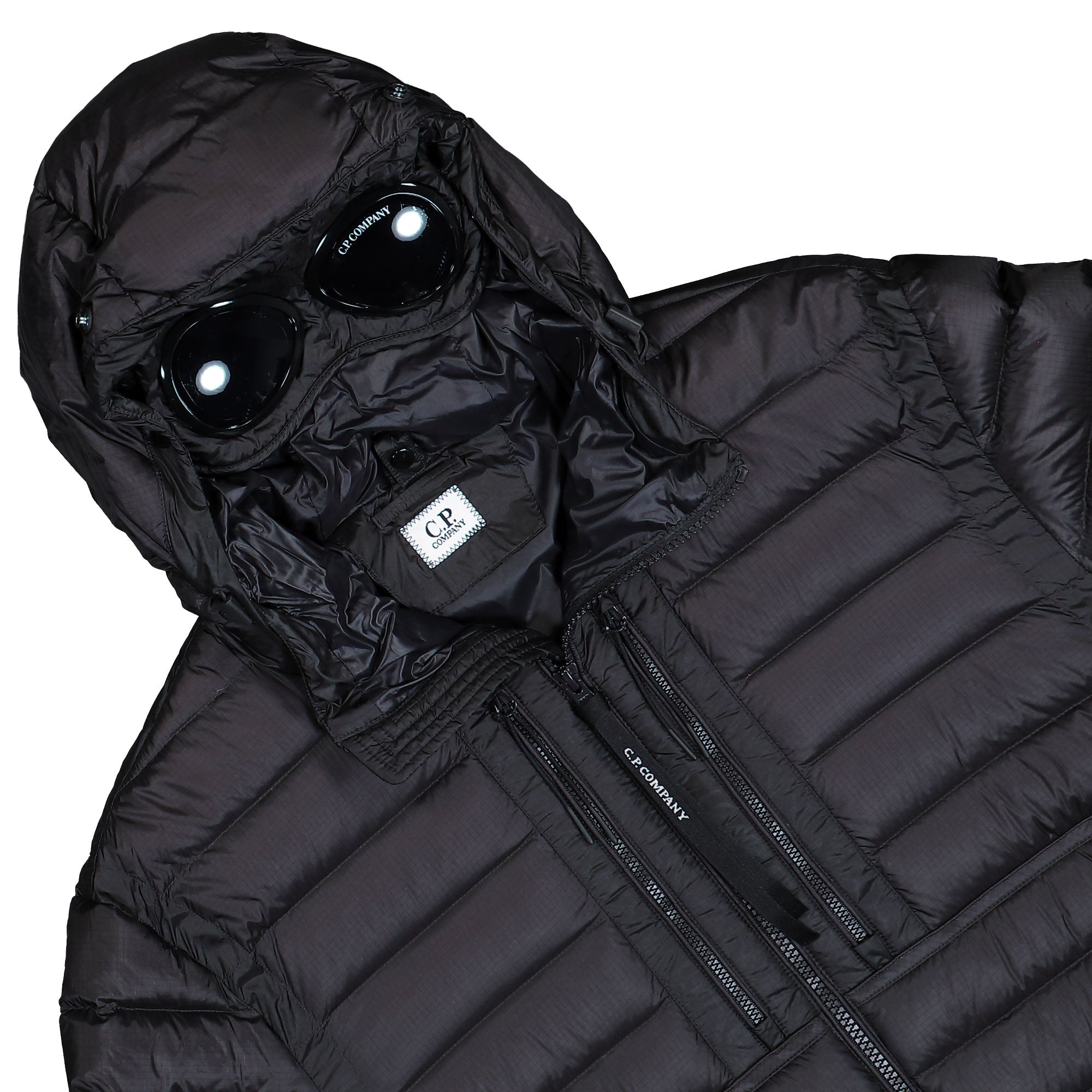 ジャケット・アウター C.P. COMPANY GOGGLE DOWN JACKET BLACK C.P. Company Chrome R Goggle Down Jacket Black Down & Puffer