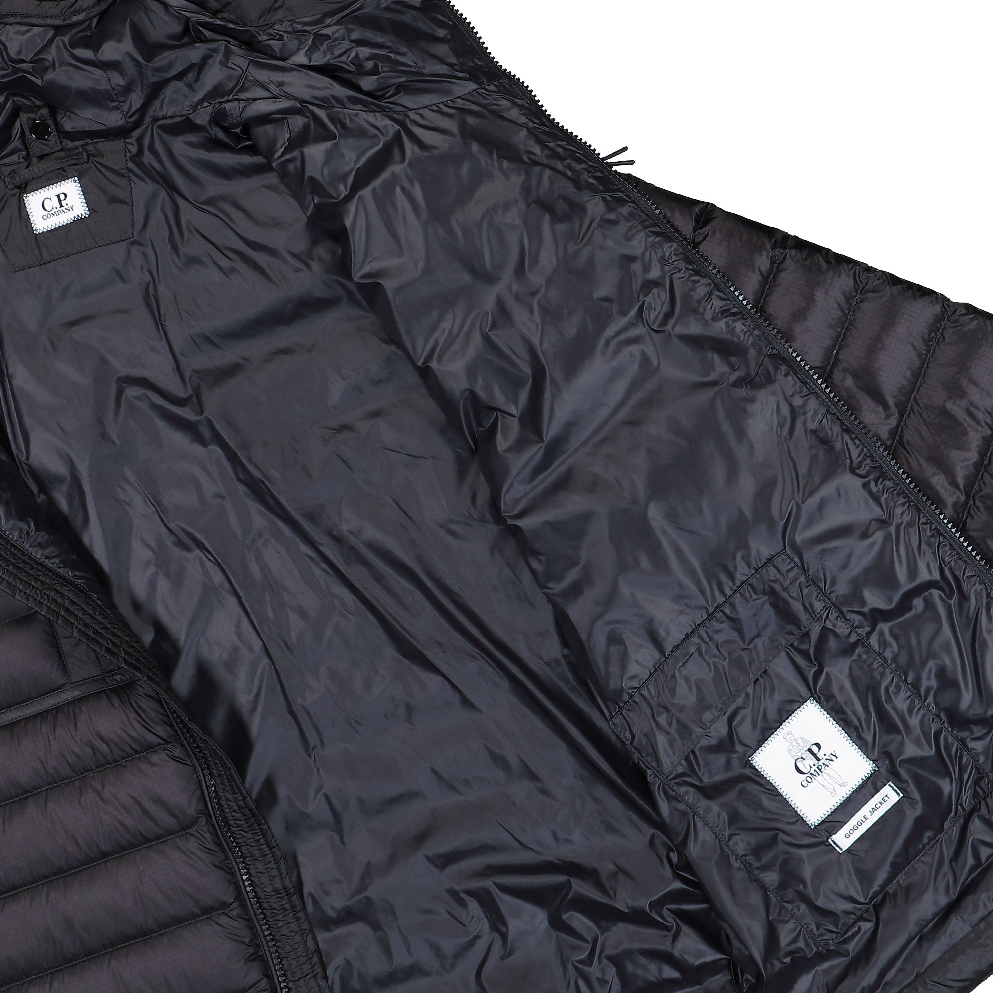 ジャケット・アウター C.P. COMPANY GOGGLE DOWN JACKET BLACK cp-company-mens-chrome-r-mixed