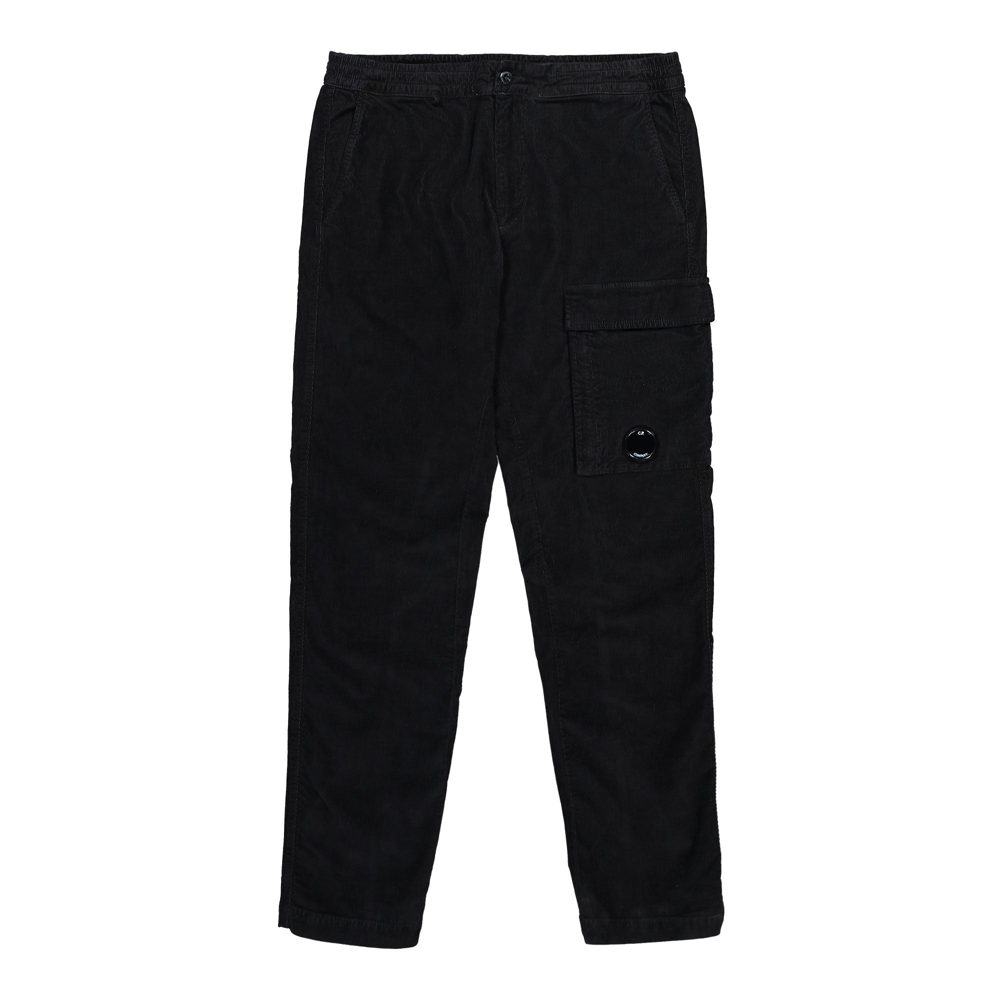 C.P. Company Corduroy Lens Cargo Pant Black Cargo Pant 19CMPA169A-006410O 999 | Overkill
