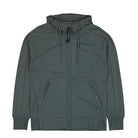 C.P. Company Diagonal Raised Fleece Goggle Sweatshirt Dark Shadow Zip Hoodie 19CMSS715A-005086W 978 | Overkill
