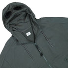 C.P. Company Diagonal Raised Fleece Goggle Sweatshirt Dark Shadow Zip Hoodie 19CMSS715A-005086W 978 Detailfoto | Overkill
