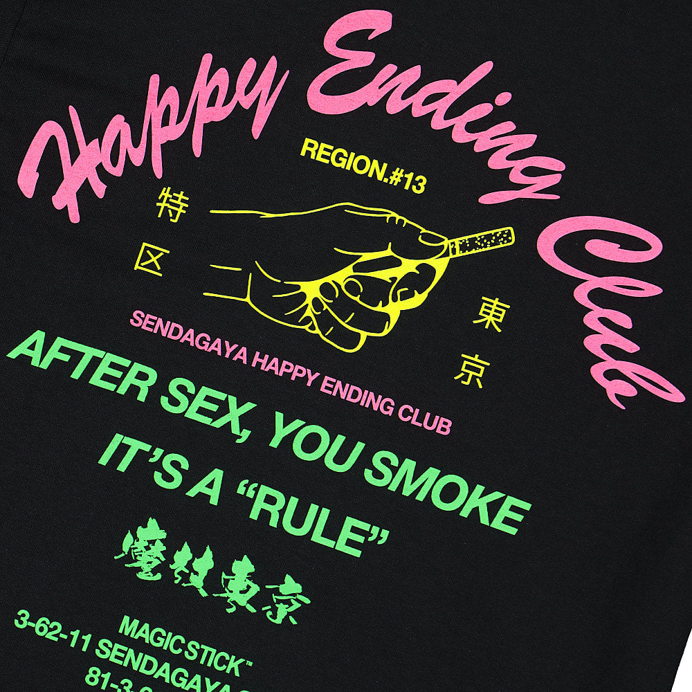 Magic Stick Happy Ending Club Merch Longsleeve Tee Black Longsleeves Detail view 1 | Overkill