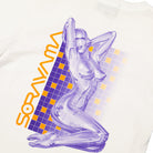 Sorayama Sexy Robot Longsleeve Tee White / Purple Longsleeves Detailfoto | Overkill