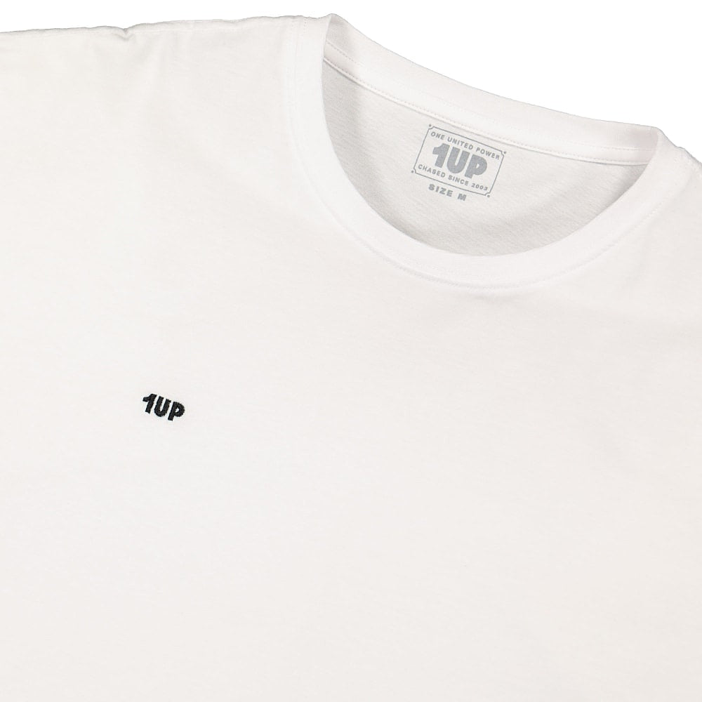 1UP Classic T-Shirt White T-Shirts Close-up | Overkill