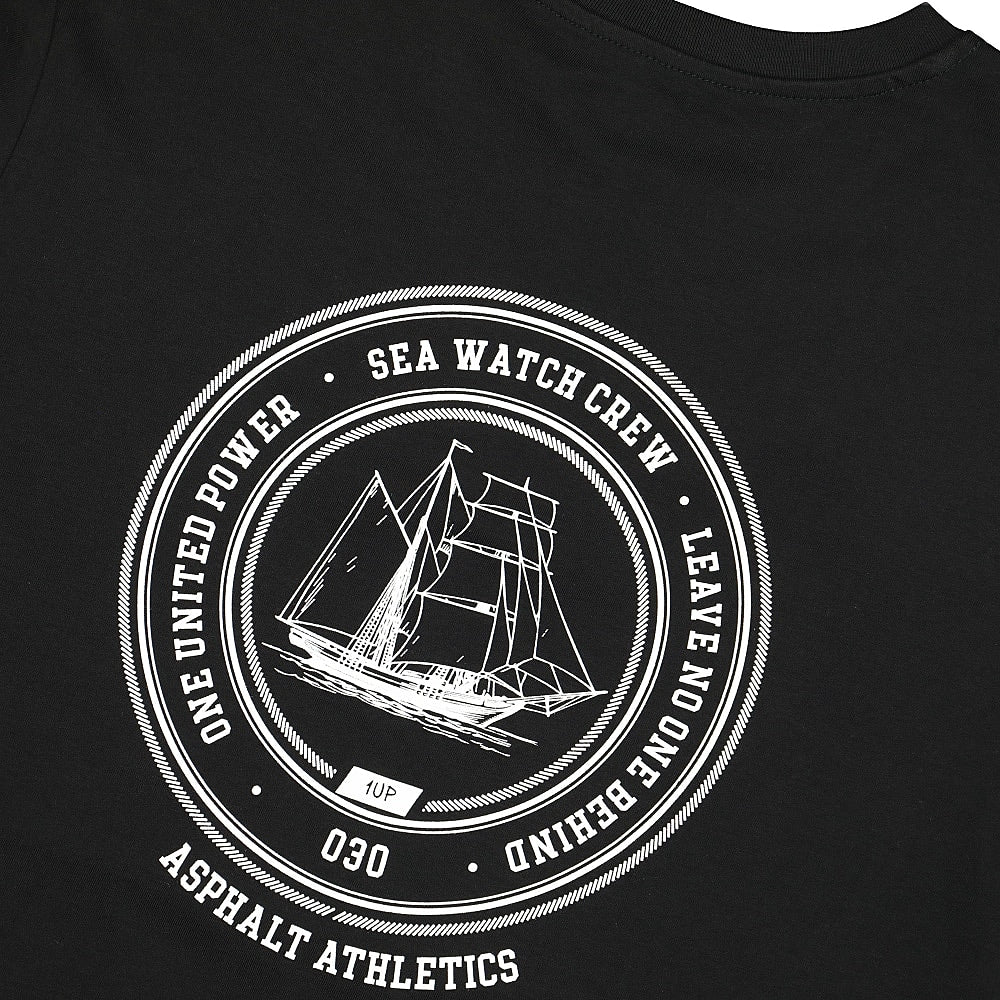 1UP x Asphalt Athletics Soli Tee Black T-Shirts Detailfoto | Overkill