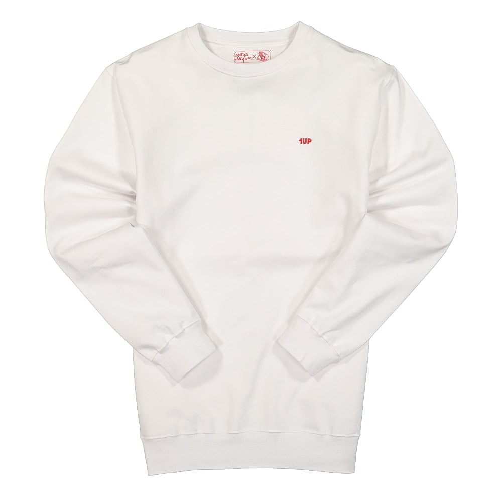1UP Maja Hayuk x 1UP Sweater White Sweatshirts S-MH-W | Overkill