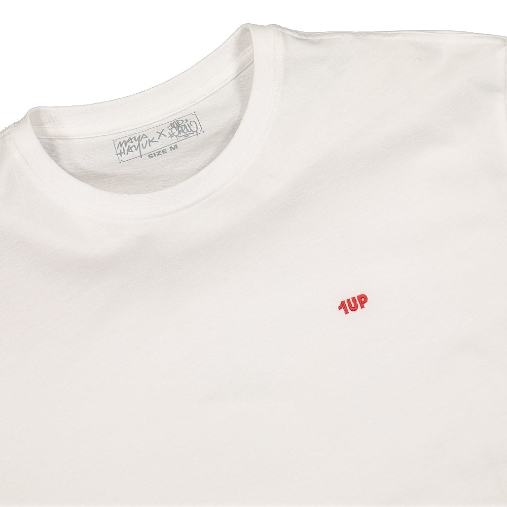 1UP Maja Hayuk x 1UP T-Shirt White T-Shirts Close-up | Overkill