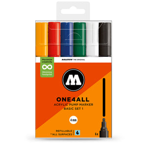 Molotow ONE4ALL 227HS Basic Set 1 Multicolored Marker 200830 | Overkill