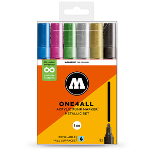 Molotow ONE4ALL 227HS Metallic Set Multicolored Marker 200842 | Overkill
