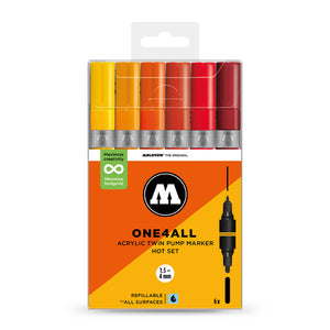 Molotow ONE4ALL Acrylic Twin Hot Set Multicolored Marker 200851 | Overkill