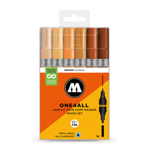 Molotow ONE4ALL Acrylic Twin Wood Set Multicolored Marker 200857 | Overkill
