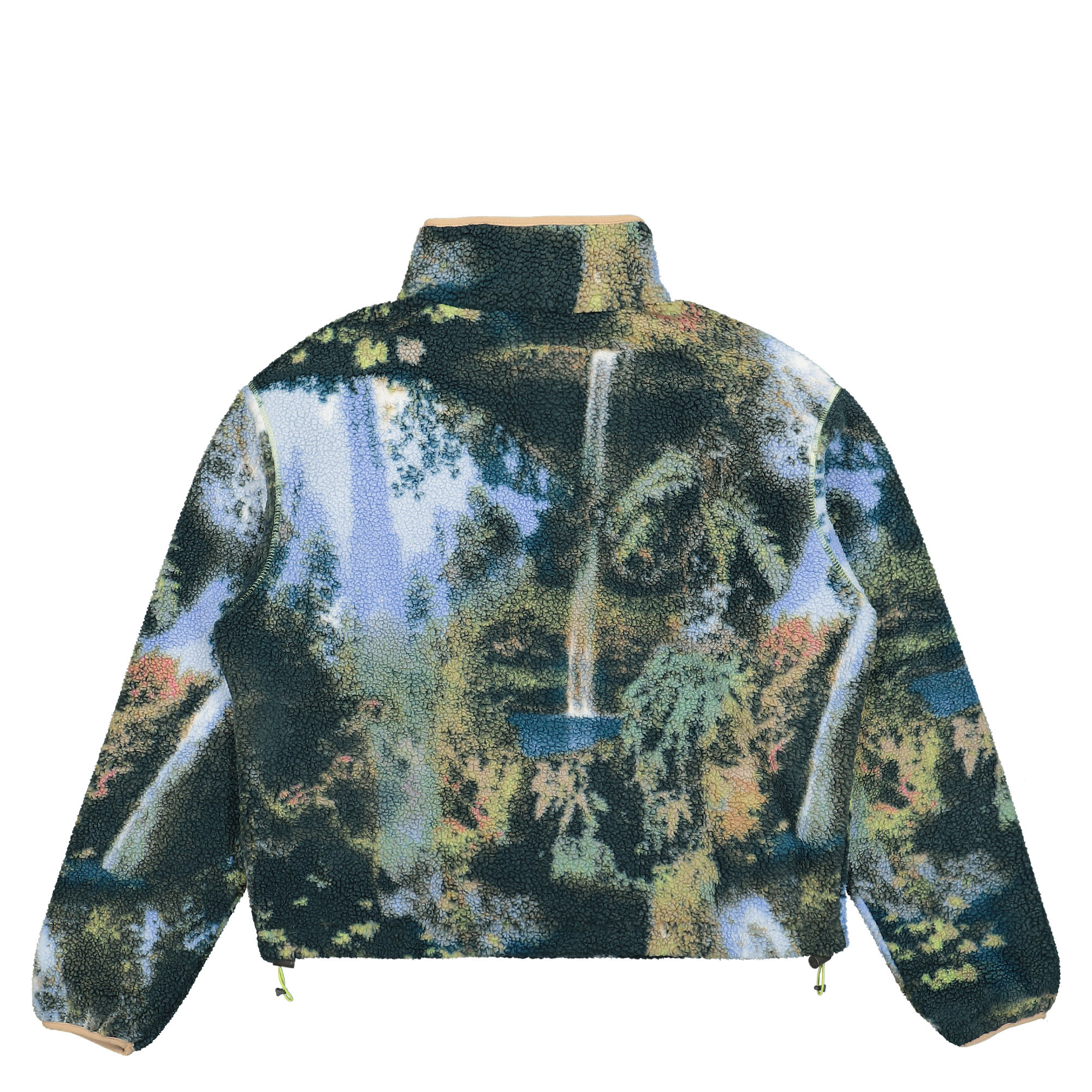Columbia W Helvetia Cropped Half Snap Fleece Napa Green / Chasing Falls Print / Black Sweatshirts Material | Overkill