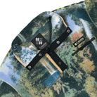 Columbia W Helvetia Cropped Half Snap Fleece Napa Green / Chasing Falls Print / Black Sweatshirts Close-up | Overkill
