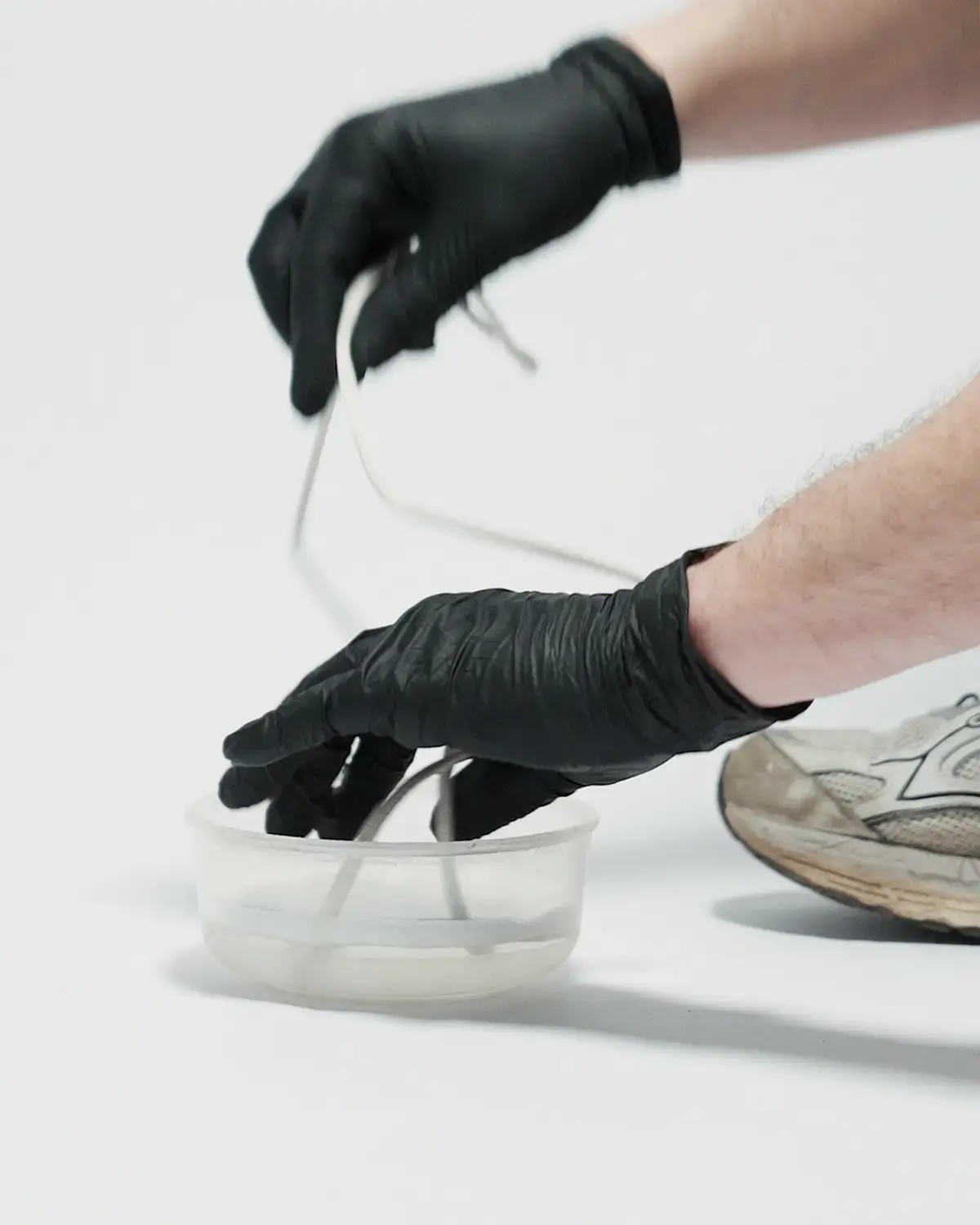 Step 4: Soak Laces in Warm Water