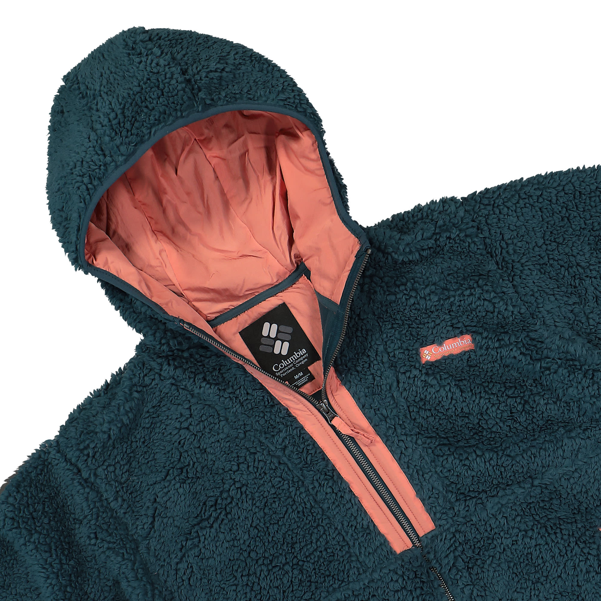 Columbia Backbowl Sherpa Hoodie Night Wave Fleece Jackets Close-up | Overkill
